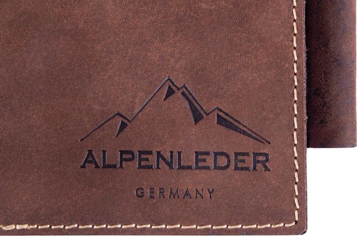 Image du produit Alpenleder Carnet de notes Goethe A6, ligné, cuir de buffle brun (A6, À rayures, Couverture rigide)