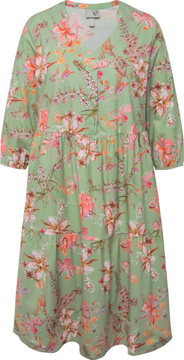 Produktbild Ulla Popken Tunikakleid, floraler Druck, V-Ausschnitt, 3/4-Arm (50, 52)