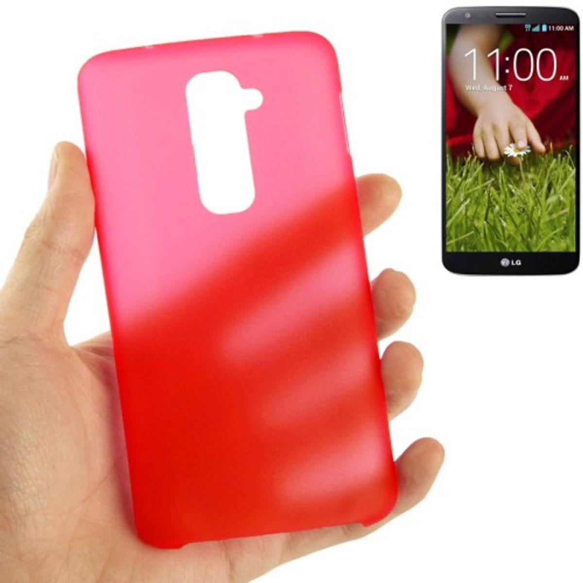 König Design Schutzhülle Case Ultra Dünn 0,3mm für Handy LG Optimus G2 / D802 Rot Transparent (Optimus G2), Smartphone H...