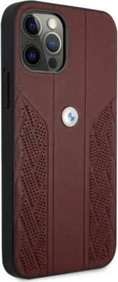 Produktbild BMW Etui BMHCP12MRSPPR iPhone 12/12 Pro 6,1" czerwony/red hardcase Leather Curve Perforate (Apple iPhone 12)