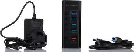 Produktbild Rs Pro USB 3.0 USB-Hub, 1 USB Ports, USB A, Netzs (USB-A, 5 Ports)