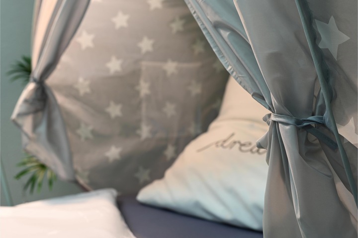 Produktbild Knorrtoys Bettzelt "Grey white stars"