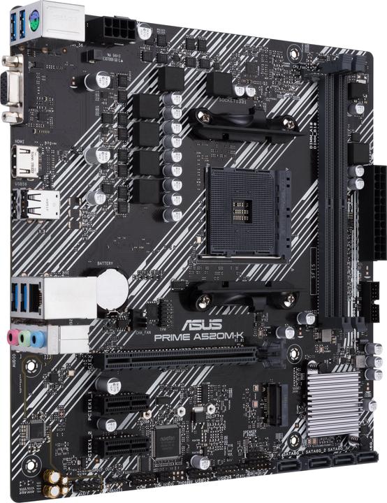 Image du produit ASUS Prime A520M-K (AM4, AMD A520, mATX)