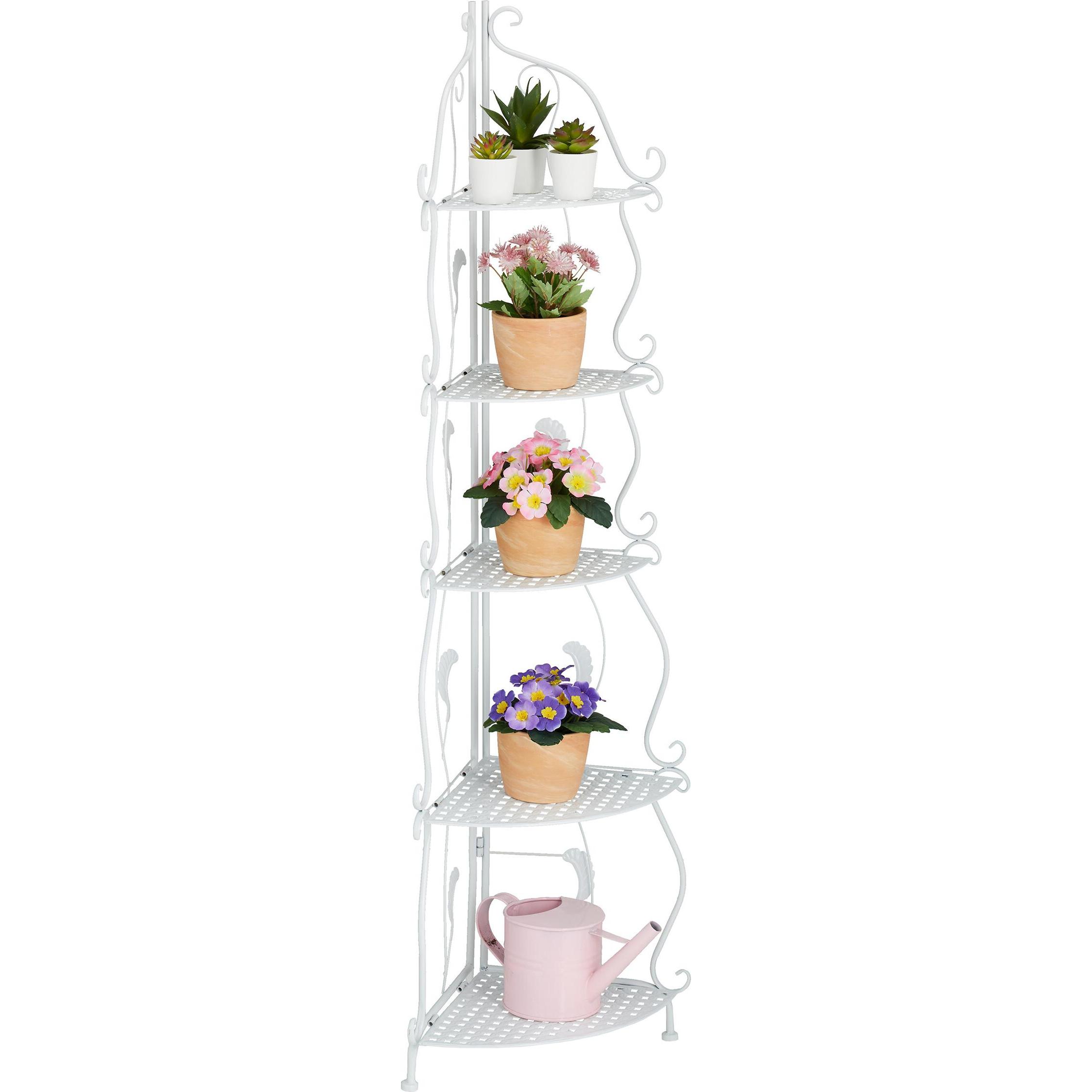 Thumbnail - Relaxdays, Pflanzenständer + Blumentreppe, Eckregal