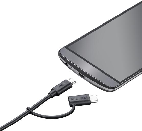Produktbild Varta 2in1 Charge & Sync Ladekabel (1 m, USB 3.2 Gen 1)
