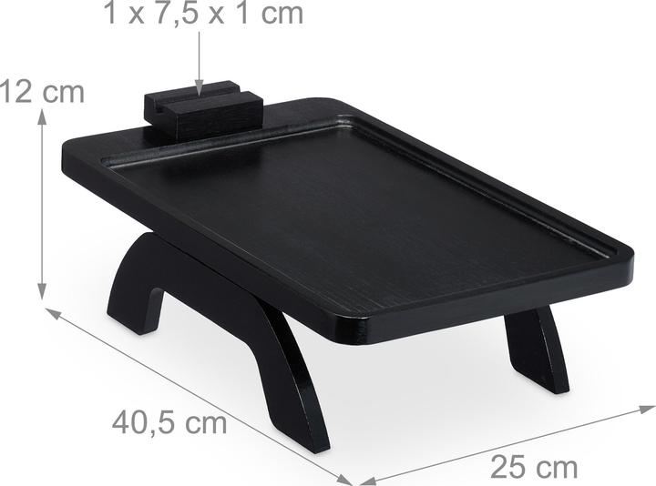 Actual product image Relaxdays Sofatablett für Armlehne schwarz