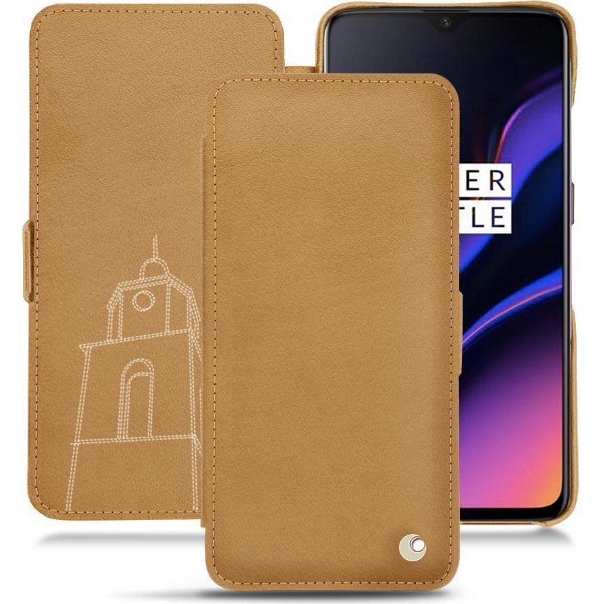 Noreve Lederschutzhülle horizontal (OnePlus 6T), Smartphone Hülle, Braun