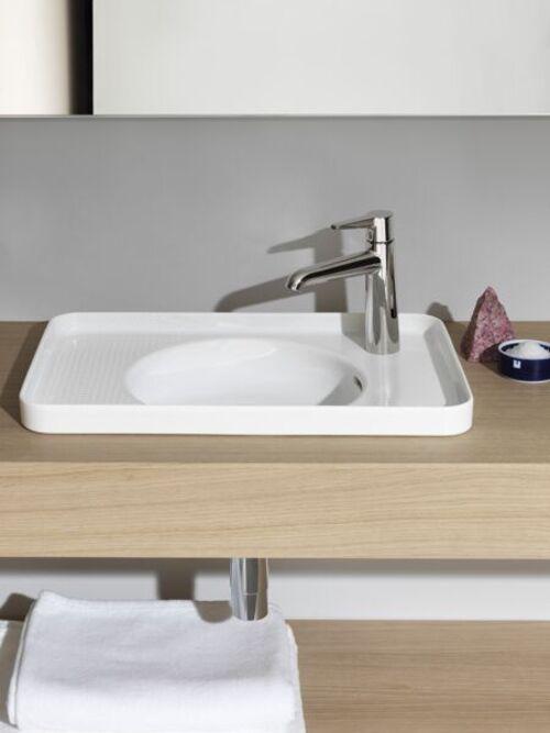 Actual product image Laufen Built-in washbasin VAL v ob with overflow without tap hole white LCC (360 mm, 550 mm)