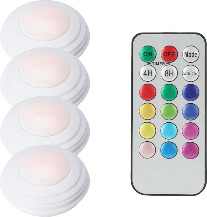 Produktbild H & S Collection LED-Lampen 4er-Set mit Farbwechsel