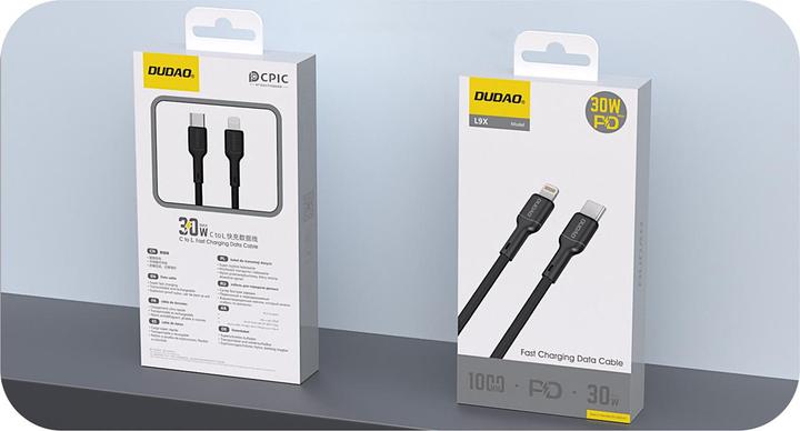 Productafbeelding Dudao L9X USB-C - Lightning 30W 2m. Black (2 m, 30 W)