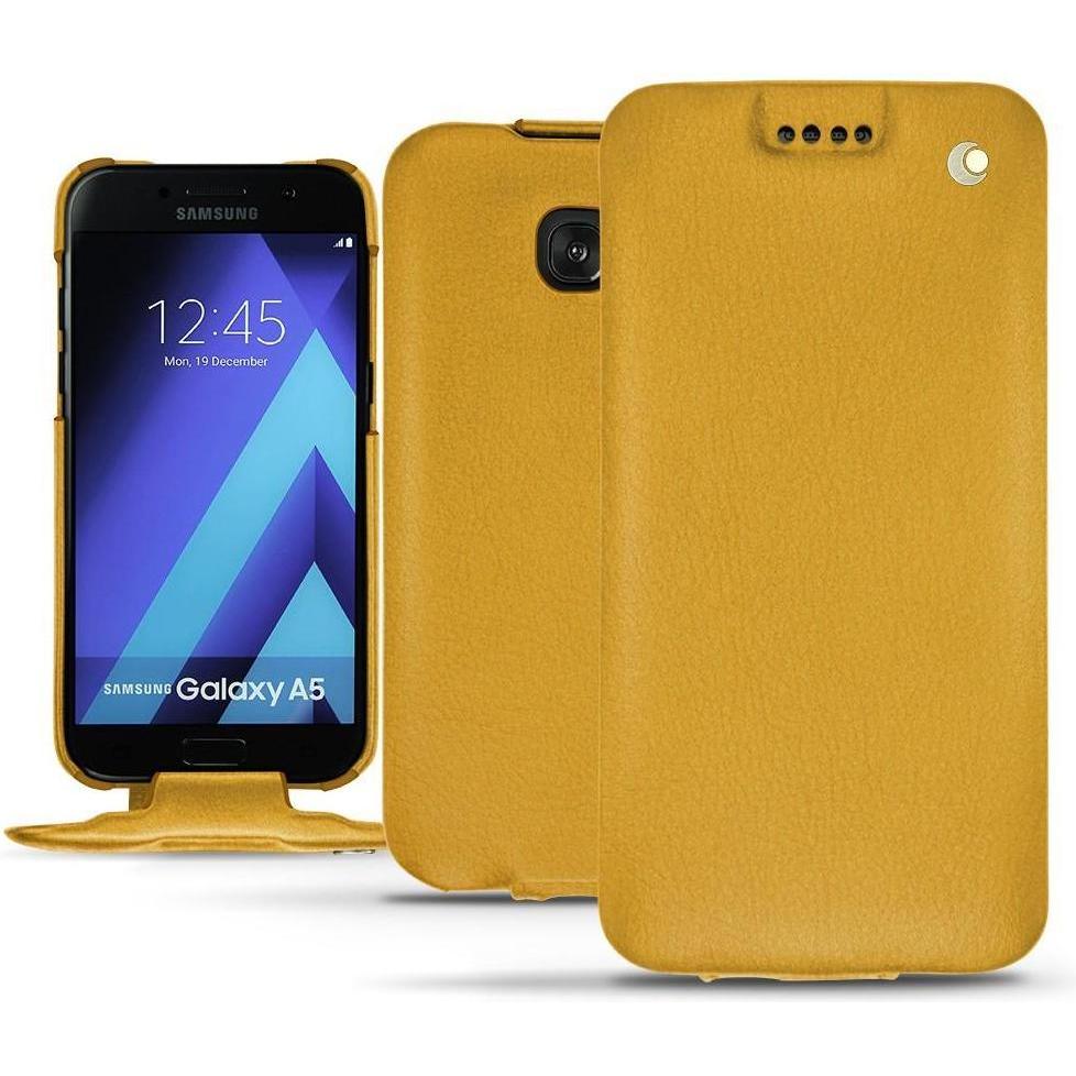 Noreve Lederschutzhülle vertikal (Samsung Galaxy A5 (2017)), Smartphone Hülle, Orange