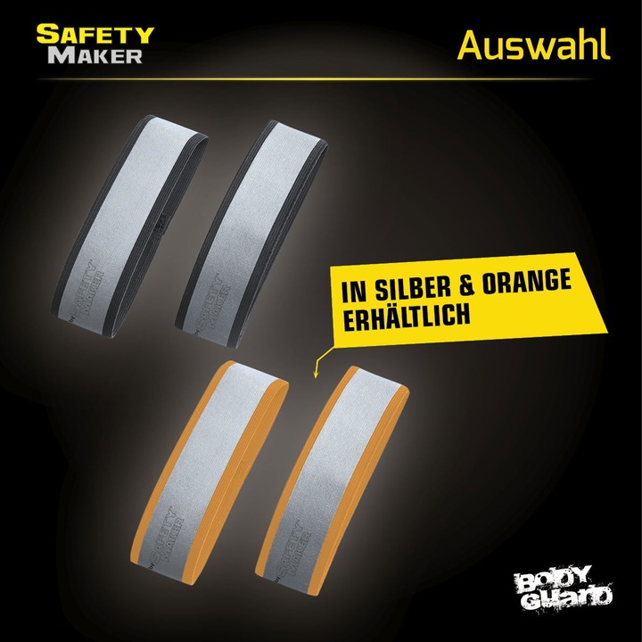 Produktbild SafetyMaker Reflektor Band 1 Paar schwarz