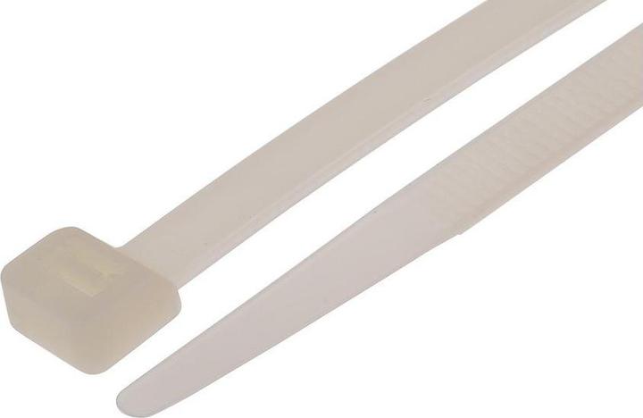 Produktbild RS PRO Cable Tie 300x7.6 Natural UV resistant (Kunststoffkabelbinder, 300 mm, 100 Stk.)