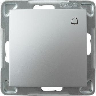 Ospel ŁP-6Y/m/18, Taster + Schalter, Silber