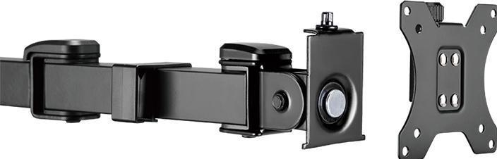 Produktbild LogiLink 2-Fach Monitorhalterung 17 - 32"Ärmlaenge verstellbar (Tisch, 32")