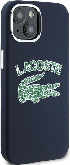 Produktbild Lacoste LCHMP15SUCRV iPhone 15 / 14 / 13 6.1" granatowy/marine hardcase Silicone Cracked Logo MagSaf (Apple iPhone 15)
