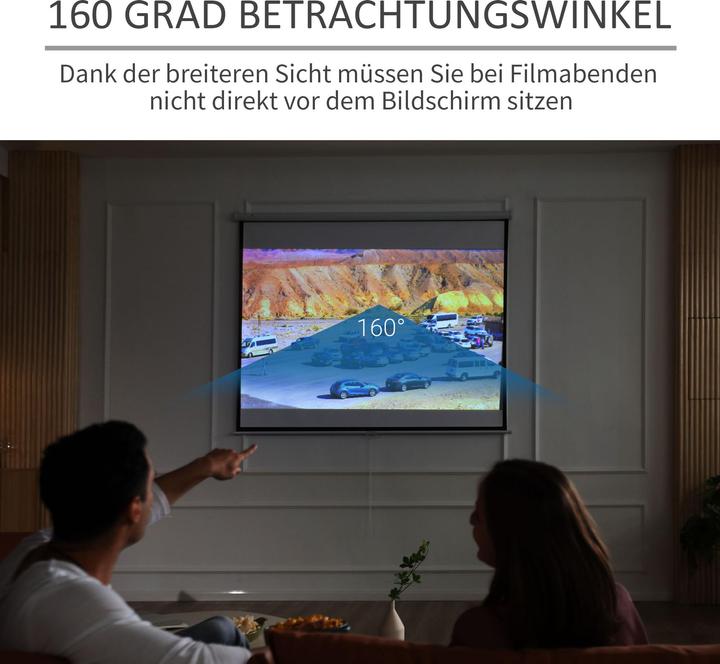 Produktbild Homcom Beamer Leinwand Kunststoff, Metall Weiss (96.85", 4:3, 16:9)