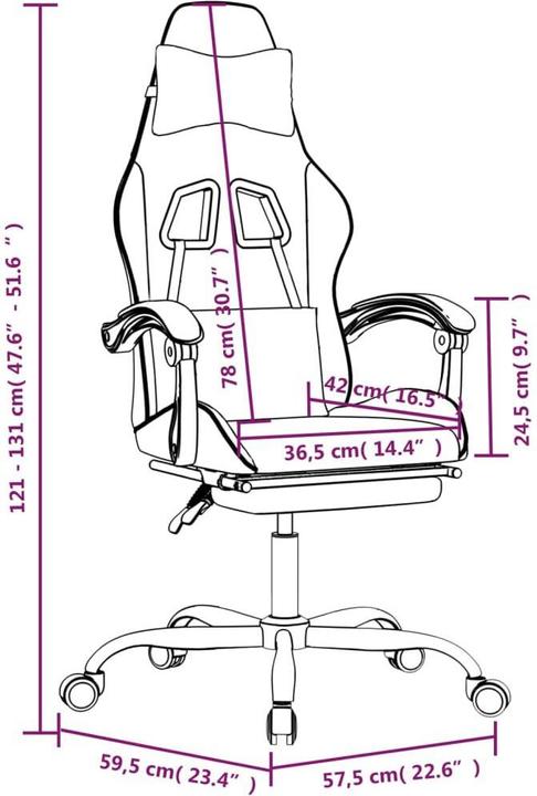 Image du produit vidaXL Gaming-Stuhl (44.50 - 54.50 cm)