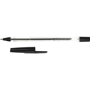Soennecken, Schreibstifte, Einwegkugelschreiber 3609 Nr.1 Kappe schwarz 50 St./Pack (Schwarz, 50 x)