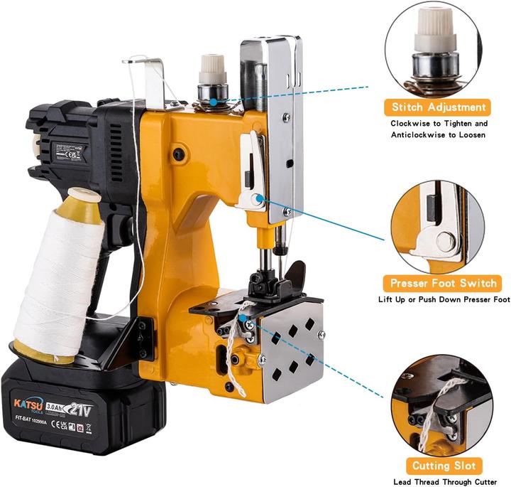 Produktbild Katsu Tools Fit-Bat Akku-Sacknähmaschine 21V
