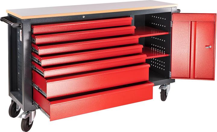 Image du produit Dema Établi mobile / table de travail mobile Carlos 180x48x104 cm (48 cm, 180 cm)