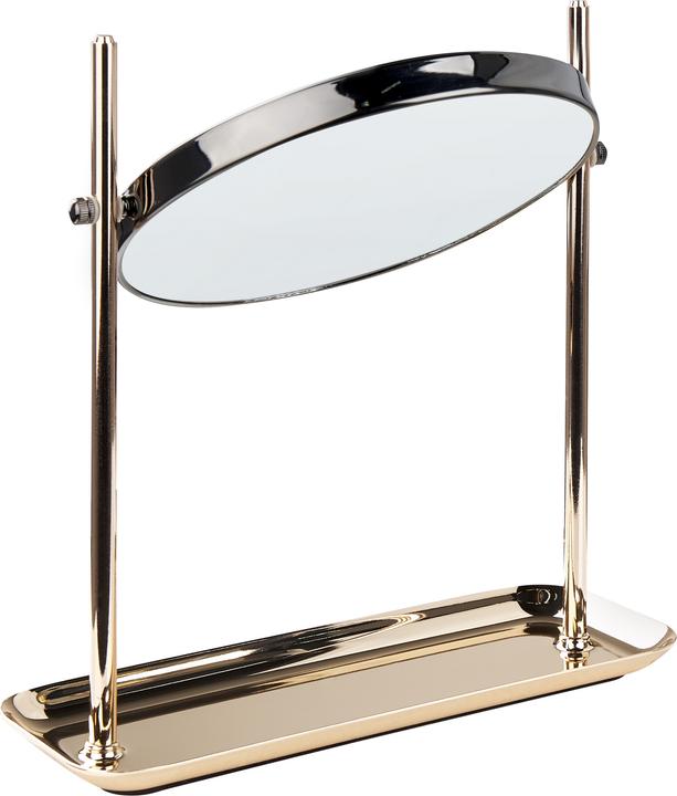 Actual product image Beliani Cosmetic mirror ø 20 cm gold / black FINISTERE