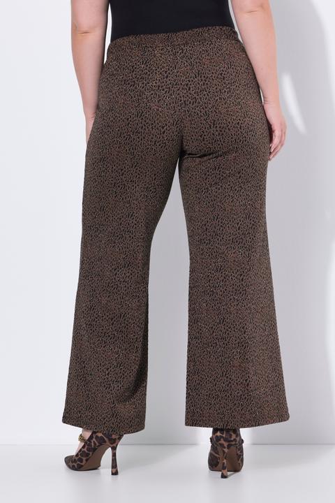 Immagine prodotto Miamoda Pantaloni con taglio della gamba ampio e dritto, fantasia leopardata ed effetto metallico (42)