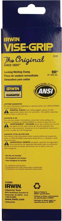 Actual product image Irwin ViseGrip 9 R pliers (225 mm)