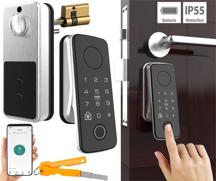 Actual product image VisorTech Motorbetriebener ZigBee-Schliesszylinder (Electronic numerical code, Fingerprint, Smartphone)