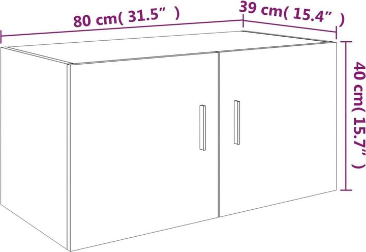 Produktbild vidaXL Wandschrank (80 x 39 x 40 cm)