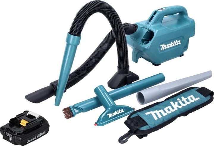 Produktbild Makita DCL 184 A1 Akku Staubsauger 18 V 54 mbar 0,5 l + 1x Akku 2,0 Ah - ohne Ladegerät