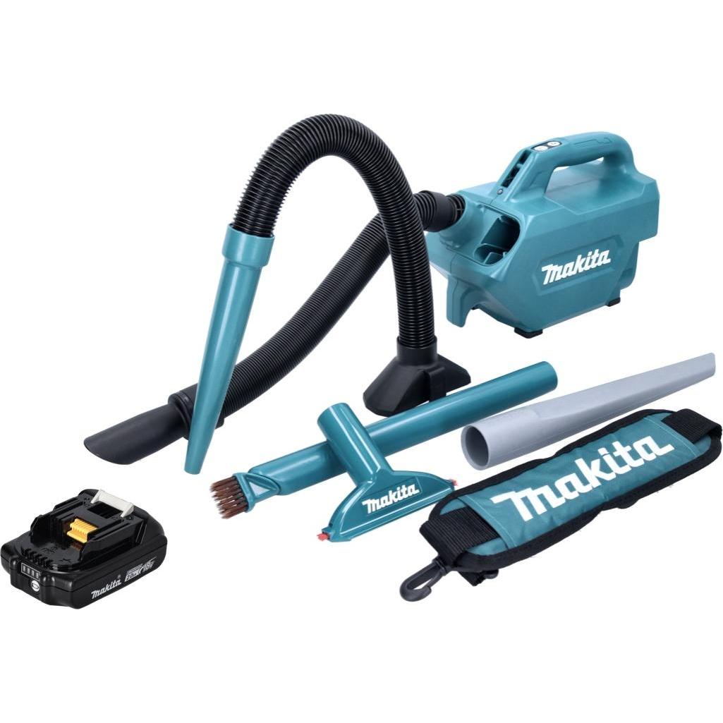 Thumbnail - Makita DCL 184 A1 Akku Staubsauger 18 V 54 mbar 0,5 l + 1x Akku 2,0 Ah - ohne Ladegerät, Staubsauger