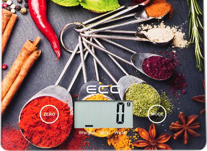 Actual product image ECG KV 117 SLIM Chilli Multicolour Countertop Rectangle Electronic kitchen scale