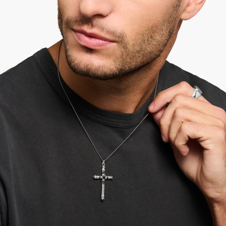 Produktbild Thomas Sabo Kette Kreuz (925 Sterlingsilber, Geschwärzt, 45 - 50 cm)