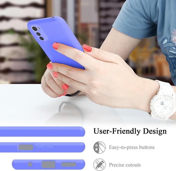 Actual product image Cadorabo TPU Liquid Silicone Case Cover for Motorola MOTO E32 4G / E32S (Motorola Moto E32s)