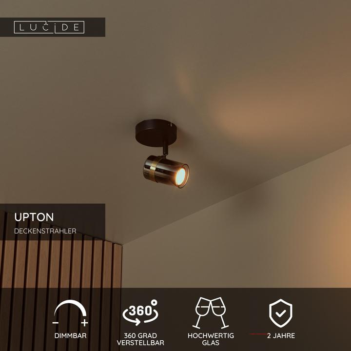Produktbild Lucide UPTON GU10 Wandstrahler Modern Rauchfarbe 57900/01/65 (GU10)