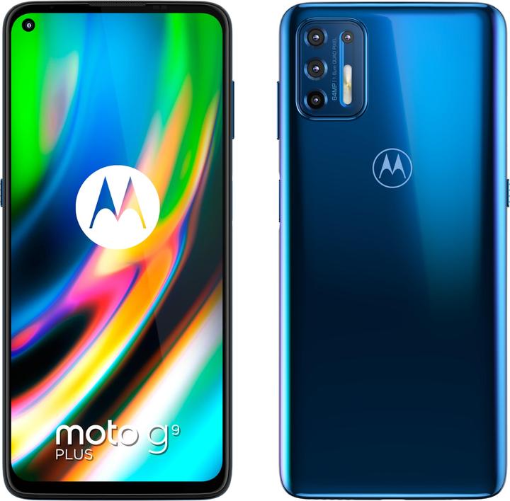 Produktbild Motorola Moto G9 Plus (128 GB, Navy Blue, 6.81", Dual SIM, 4G)