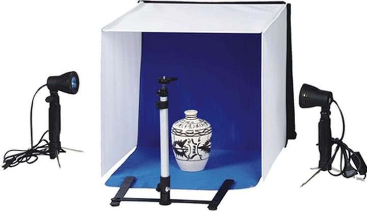 Productafbeelding Falcon Eyes Opvouwbare opnamedoos PBK-40AB-2LS 40x40 cm + 2 lampen (40 cm)