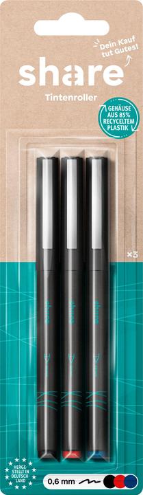 Produktbild Share Tintenroller Y-04-04-02 sortiert 3St. (Mehrfarbig, 3 x)