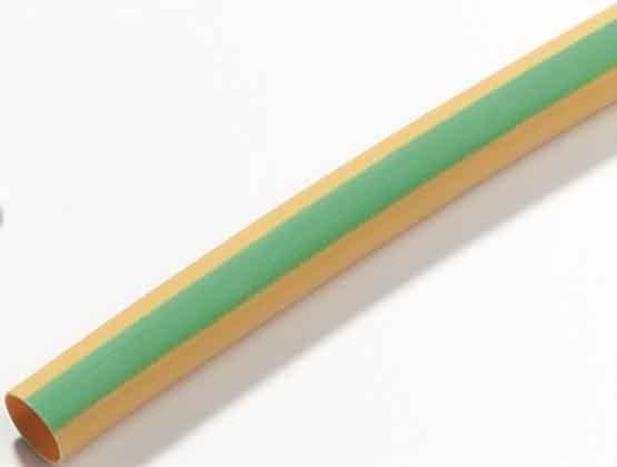 Actual product image ABB Heat shrink tubing 3:1, 8... 25.4mm, Green/Yellow, Polyolefin, 3.3m (1x)