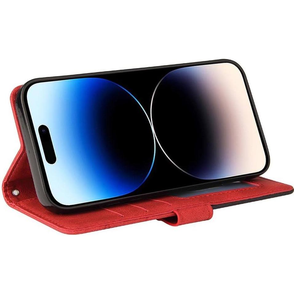 Thumbnail - Cover-Discount iPhone 15 Pro - Dual-color Etui Hülle rot (Apple iPhone 15 Pro), Smartphone Hülle, Rot