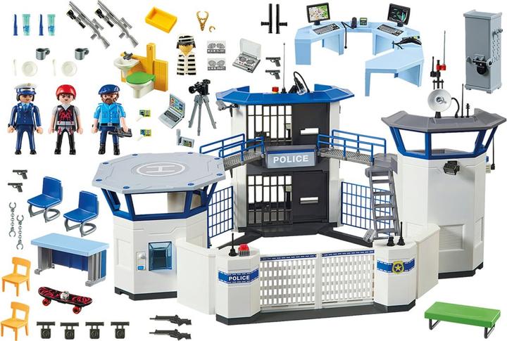 Immagine prodotto Playmobil Centro di comando della polizia internazionale con prigione (6872, Playmobil Città d'azione)
