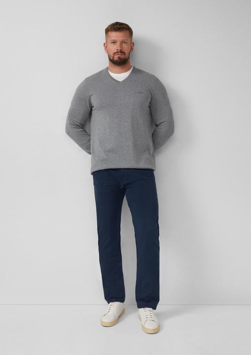 Produktbild s.Oliver Strickpullover Strickpullover mit Logo-Stickerei (XXL)