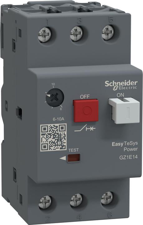 Produktbild No Name Schneider Electric Wyłącznik silnikowy GZ1E napęd przyciskowy I=6-10A zaciski skrzynkowe GZ1E14