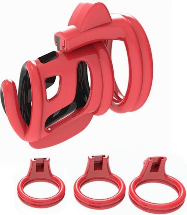 Actual product image CockLock Penis Chastity Cage "Double Color