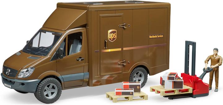 Productafbeelding Bruder MB Sprinter UPS met chauffeur en toebehoren