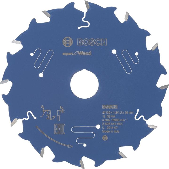 Bosch Professional Zubehör Circular saw blade Expert for Wood, 120 x 20 x 1.8 mm, 12