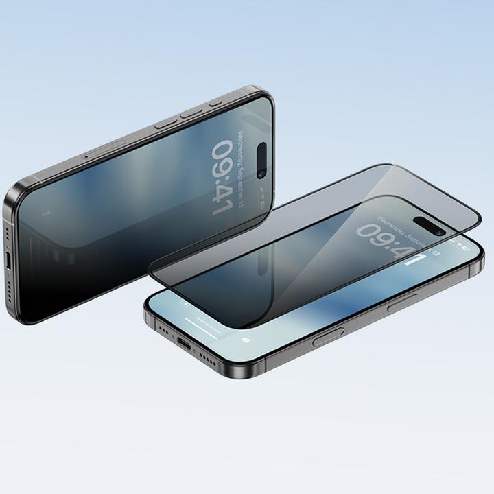 Actual product image Benks Ultra Shield bulletproof glass 0.3mm, Privacy. iPhone 15 Plus (1 pcs., Apple iPhone 15 Plus)