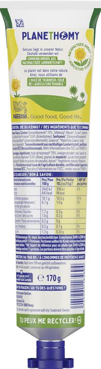 Nutritional values and ingredients THOMY Veggynaise (170 g)