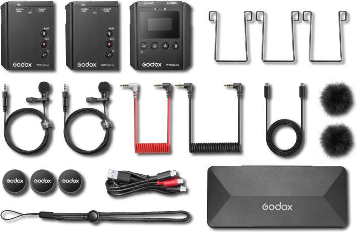 Actual product image Godox WMicS2 Kit 2 UHF Wireless Microphone System
